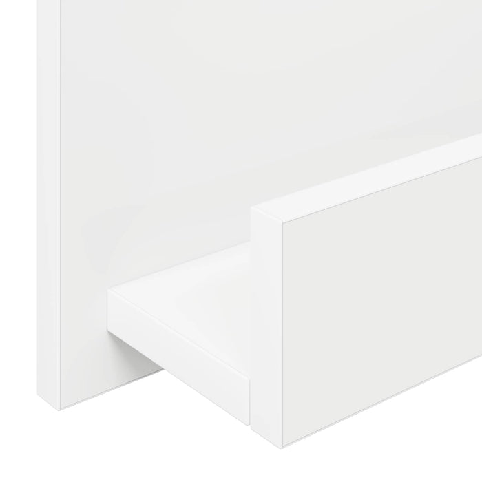 Magazine Rack With Shelf White 51 X 11 X 102 Cm Engineered Wood Nkkpoo