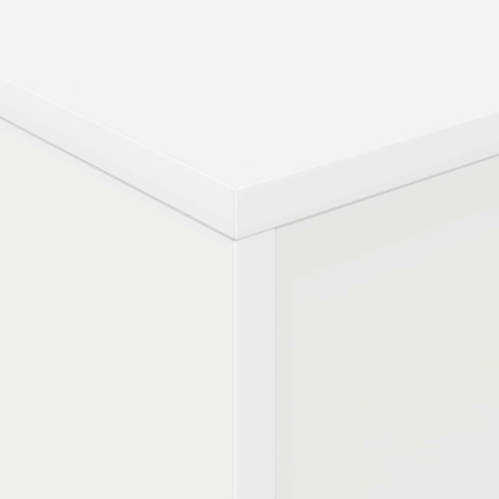 Magazine Rack With Shelf White 70 X 41 X 156 Cm Engineered Wood Nkkpok