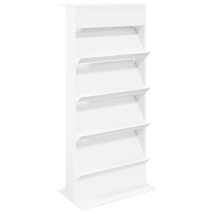 Magazine Rack With Shelf White 70 X 41 X 156 Cm Engineered Wood Nkkpok