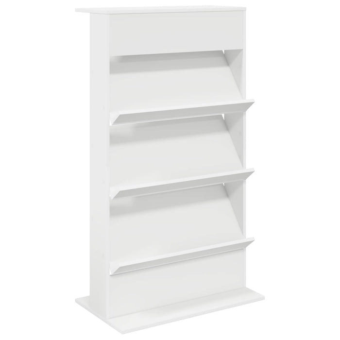 Magazine Rack With Shelf White 70 X 41 X 126 Cm Engineered Wood Nkkpxi