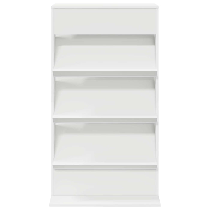 Magazine Rack With Shelf White 70 X 41 X 126 Cm Engineered Wood Nkkpxi