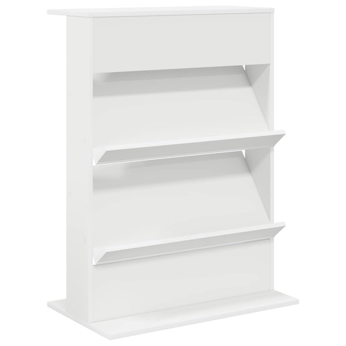 Magazine Rack With Shelf White 70 X 41 X 96 Cm Engineered Wood Nkkptp