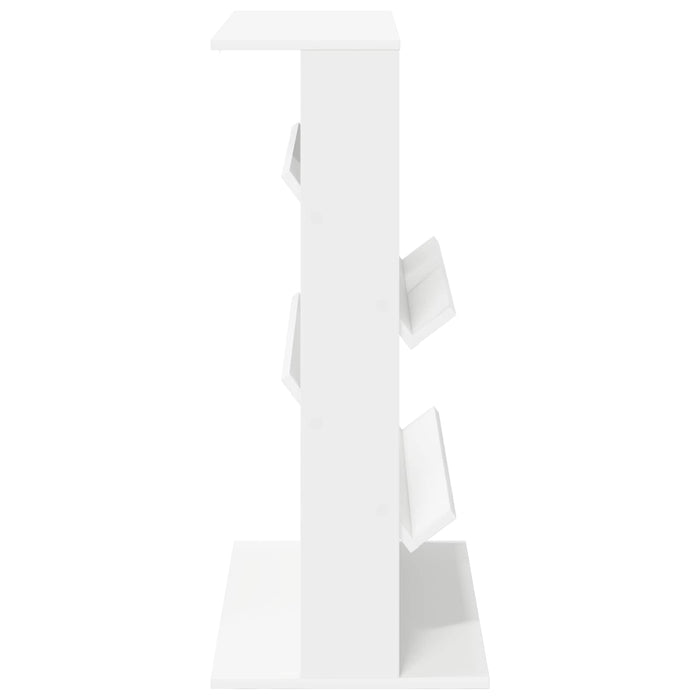 Magazine Rack With Shelf White 70 X 41 X 96 Cm Engineered Wood Nkkptp