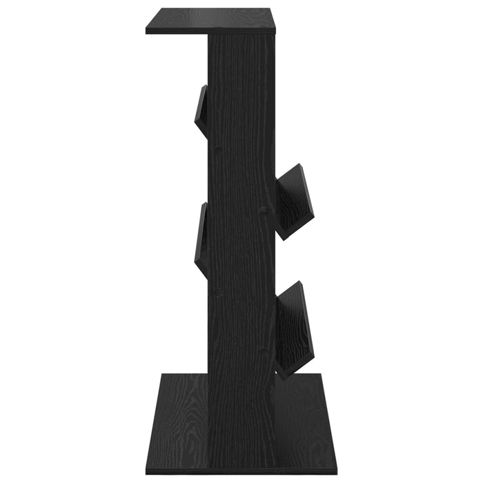 Magazine Rack Black Oak 70 X 41 X 96 Cm Engineered Wood Nkkptl