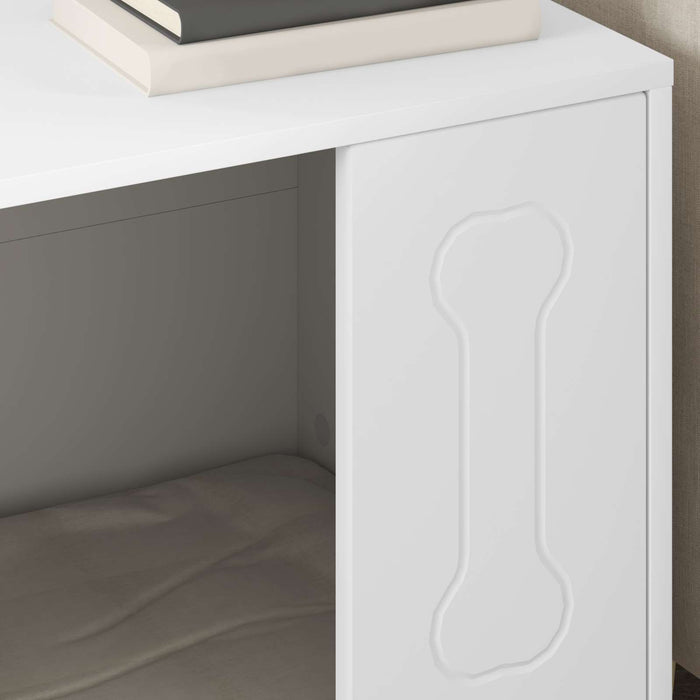 Dog House White 44 X 42 X 49 Cm Engineered Wood Nbbblkn