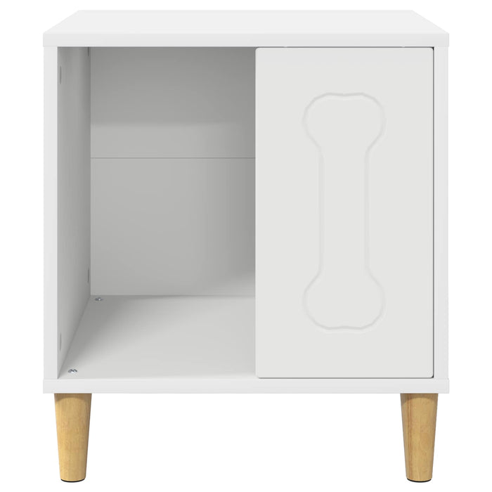 Dog House White 44 X 42 X 49 Cm Engineered Wood Nbbblkn