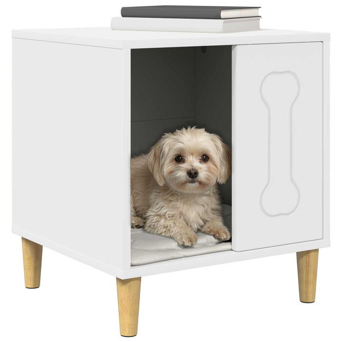 Dog House White 44 X 42 X 49 Cm Engineered Wood Nbbblkn