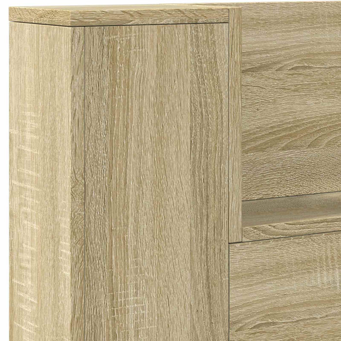 Double Size Headboard Sonoma Oak 140 X 16.5 X 103.5 Cm Engineered Wood Taonlla