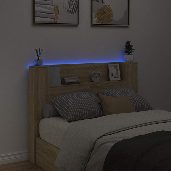 Double Size Headboard Sonoma Oak 140 X 16.5 X 103.5 Cm Engineered Wood Taonlla