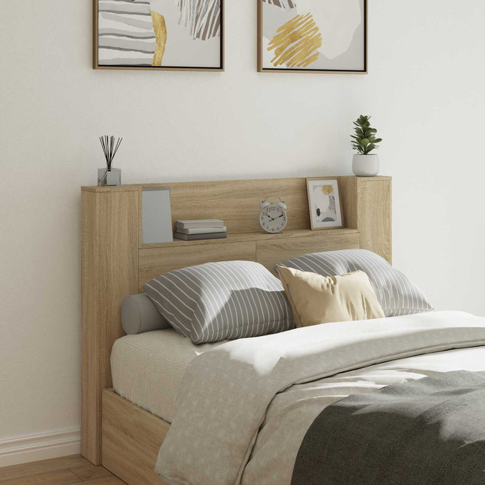 Double Size Headboard Sonoma Oak 140 X 16.5 X 103.5 Cm Engineered Wood Taonlla