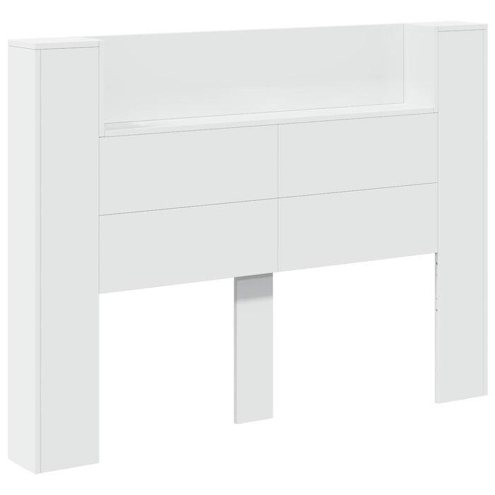 Double Size Headboard White 140 X 16.5 X 103.5 Cm Engineered Wood Taonlit