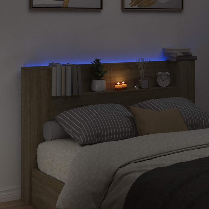 Queen Size Headboard Sonoma Oak 160 X 16.5 X 103.5 Cm Engineered Wood Taonlil