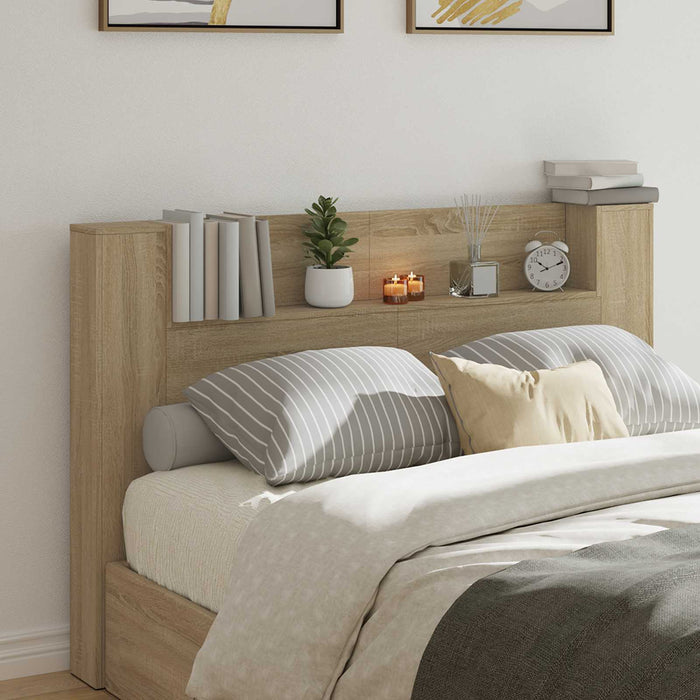 Queen Size Headboard Sonoma Oak 160 X 16.5 X 103.5 Cm Engineered Wood Taonlil