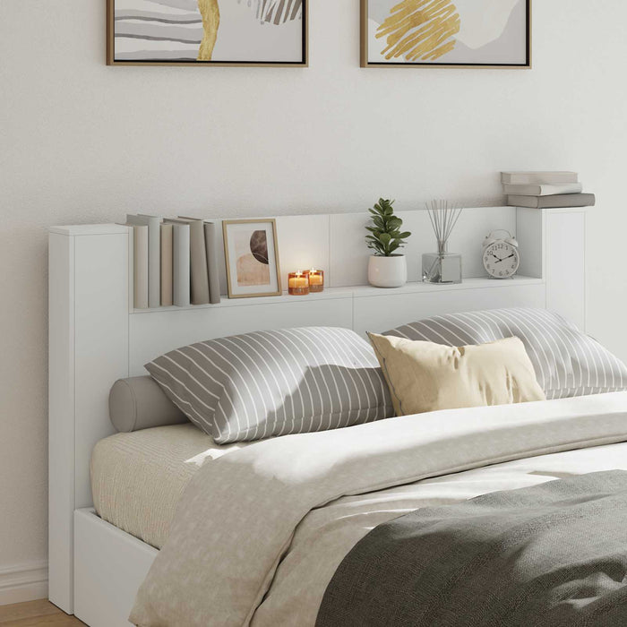 King Size Headboard White 180 X 16.5 X 103.5 Cm Engineered Wood Taonlnt