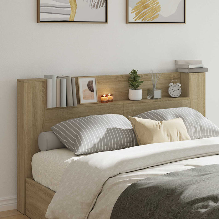 King Size Headboard Sonoma Oak 180 X 16.5 X 103.5 Cm Engineered Wood Taonlkx