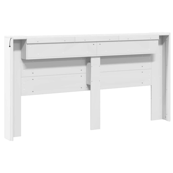 King Size Headboard White 200 X 16.5 X 103.5 Cm Engineered Wood Taonibb