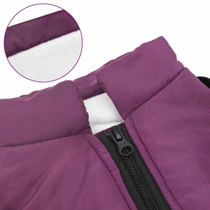 Dog Coat With Harness Purple Xl Fleece And Polyester Taxxpxt