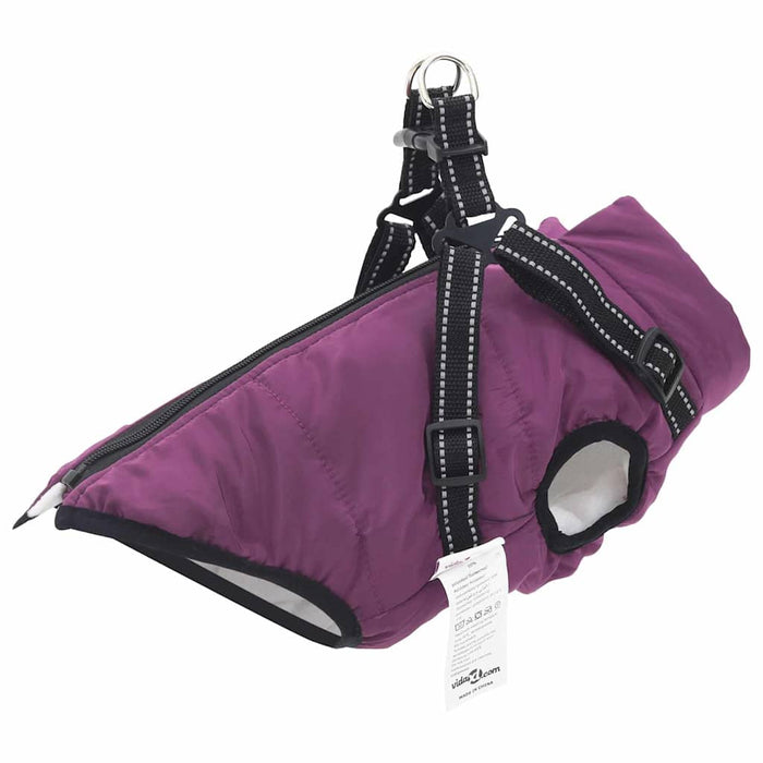 Dog Coat With Harness Purple Xl Fleece And Polyester Taxxpxt