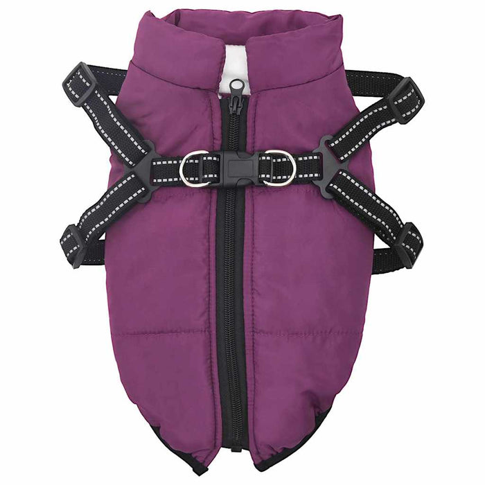 Dog Coat With Harness Purple Xl Fleece And Polyester Taxxpxt