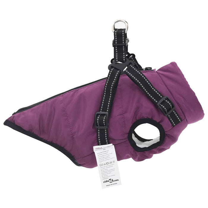 Dog Coat With Harness Purple 2Xl Fleece And Polyester Taxxpxa