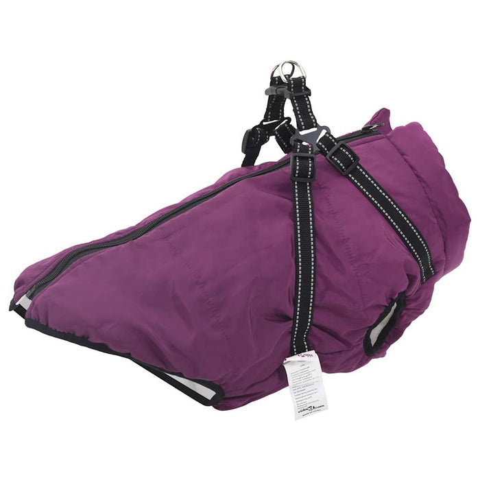 Dog Coat With Harness Purple 3Xl Fleece And Polyester Taxxpxp