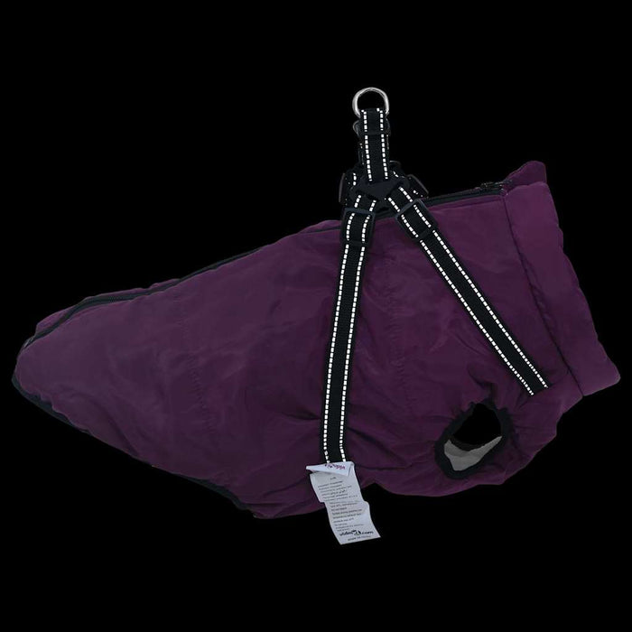 Dog Coat With Harness Purple 3Xl Fleece And Polyester Taxxpxp