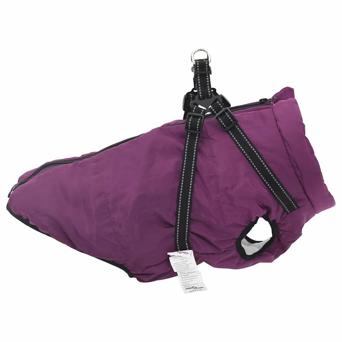 Dog Coat With Harness Purple 3Xl Fleece And Polyester Taxxpxp