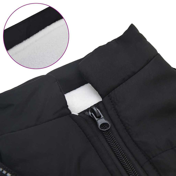 Dog Coat With Harness Black L Fleece And Polyester Taxxpto