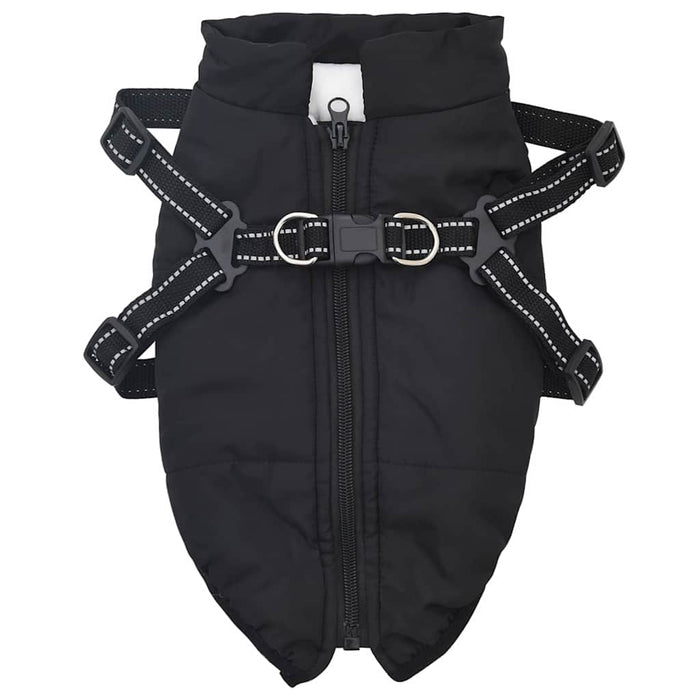 Dog Coat With Harness Black Xl Fleece And Polyester Taxxptx