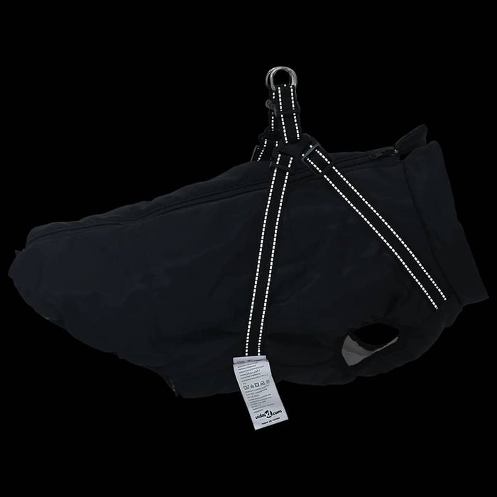 Dog Coat With Harness Black 3Xl Fleece And Polyester Taxxpta