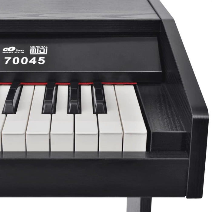 88-key Digital Piano with Pedals Black Melamine Board Ibbap