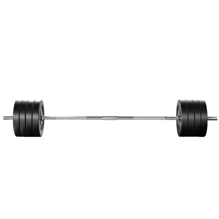 88kg Barbell Weight Set Plates Bar Bench Press Fitness