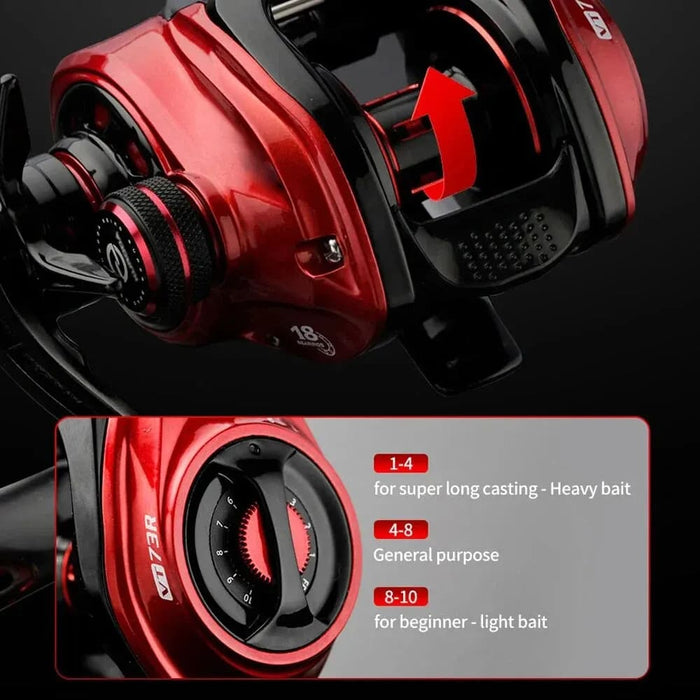 8kg Max Drag Baitcasting Reel For Bass Fishing