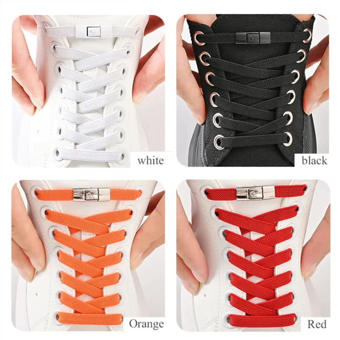 8mm no Tie Shoelaces with Press Lock