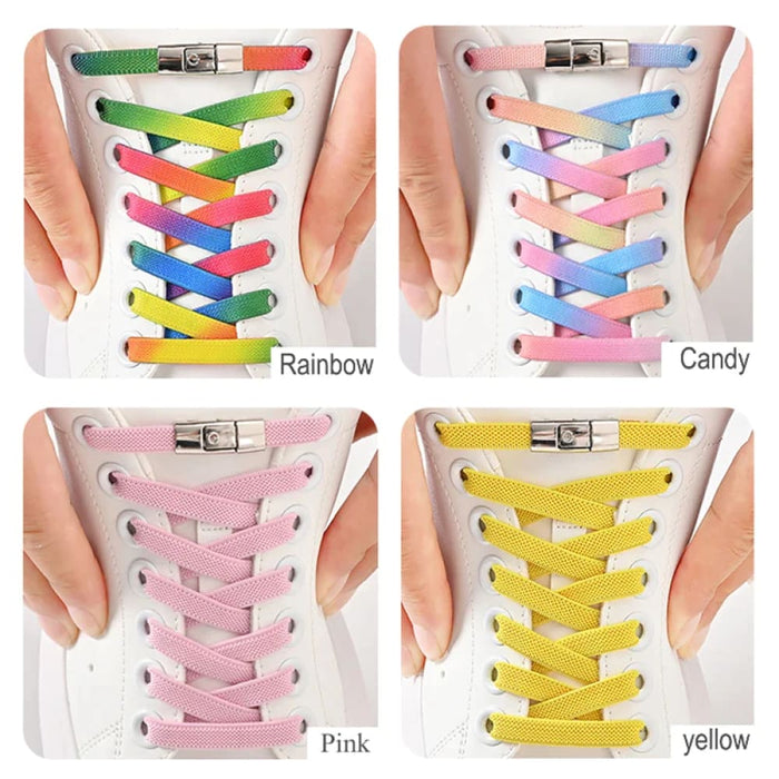 8mm no Tie Shoelaces with Press Lock