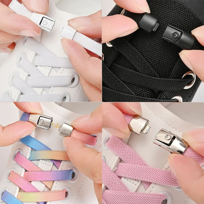 8mm no Tie Shoelaces with Press Lock