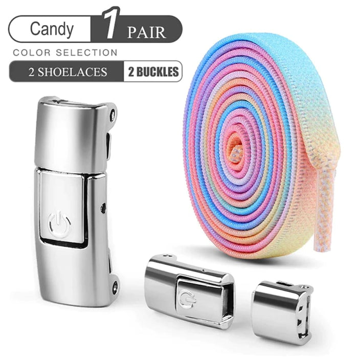 8mm no Tie Shoelaces with Press Lock