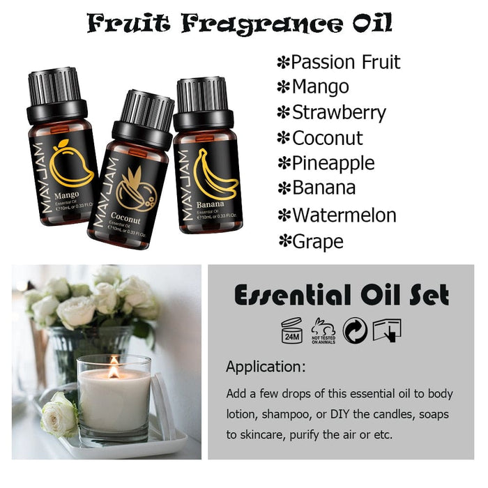 8pcs Gift Box Fruit Essential Oils Set for Candle Soap