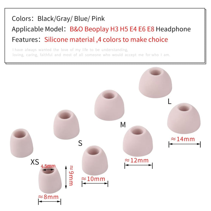 8pcs Silicone Ear Tips for Bang Olufsen Beoplay E8 2.0 3.0