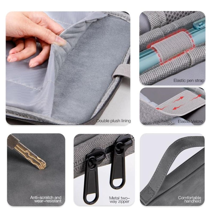 9.7 11 Inch Portable Sheepskin Texture Leather Bag