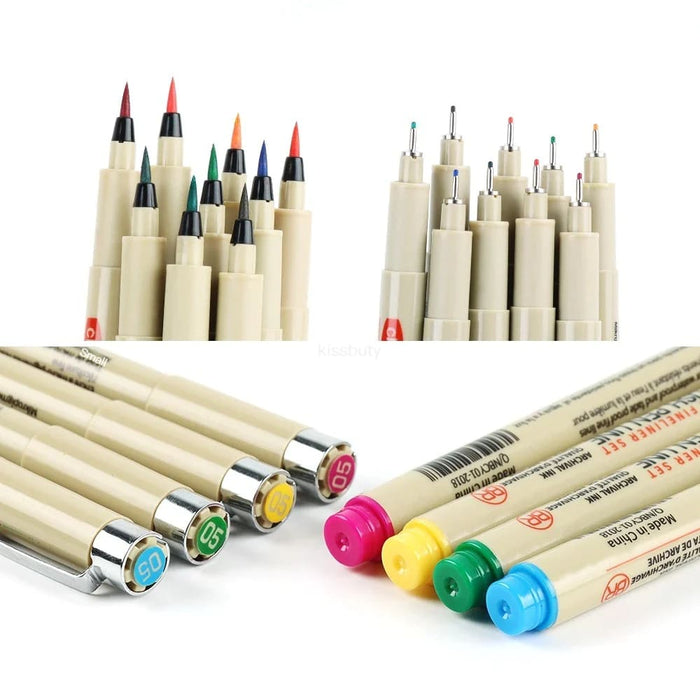 9 Colour Soft Brush Pens for Drawing and Sketching 0.5mm