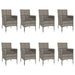 9 Piece Garden Dining Set With Cushions Grey Poly Rattan