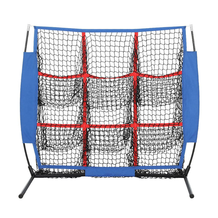 9 Pockets Pitching Net Baseball Football Target Softball