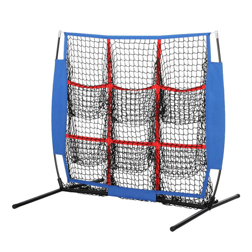 9 Pockets Pitching Net Baseball Football Target Softball