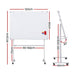 90x120cm Standing Whiteboard with Wheels Magnetic