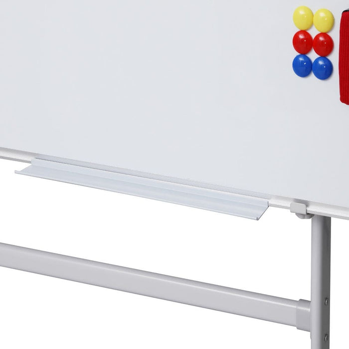 90x120cm Standing Whiteboard with Wheels Magnetic