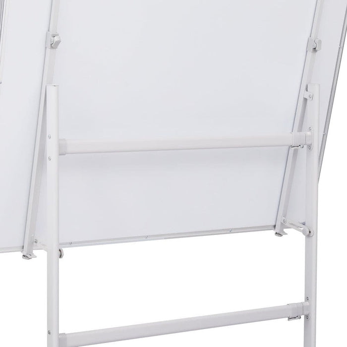 90x120cm Standing Whiteboard with Wheels Magnetic