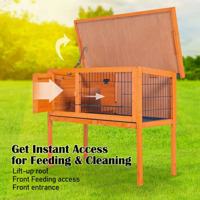 91 x 45 70cm Rabbit Hutch Chicken Coop Free Standing Cage
