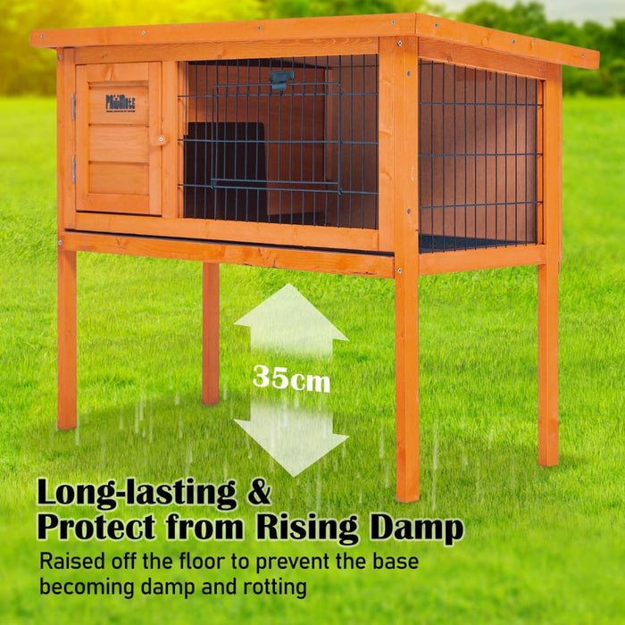 91 x 45 70cm Rabbit Hutch Chicken Coop Free Standing Cage