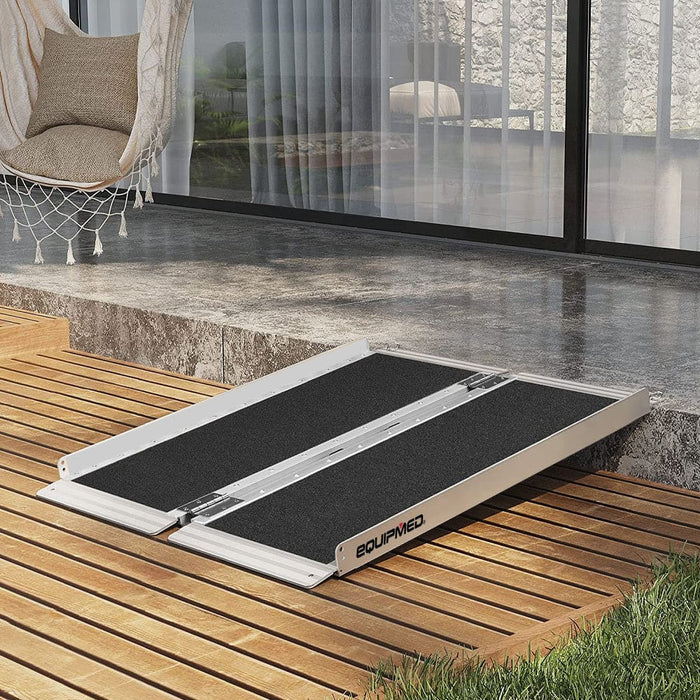 91cm Portable Folding Aluminium Access Ramp 272kg Rated